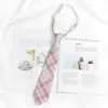 JK Bow Tie Feminino Japonês Uniforme Camisa College Style Estudante Plaid Tie Homens Free Ribbon Acessórios Faca Suave