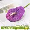 Antúrio Vermelho Artificial Transfronteiriço Haste Única Realista 3D Toque Real Home Decor Arranjo Decoração Arranjo de Flores Adereço Buquê de Flores Artificiais