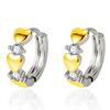 Pendientes creativos de corazón a corazón con hebilla en forma de corazón, pendientes tipo botón, pendientes tipo botón, personalidad de temperamento, pendientes tipo botón con hebilla en forma de corazón de melocotón, pendientes sencillos de amor en forma de corazón.