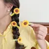 Novo Prendedor de Cabelo Girassol Doce para Meninas, Acessório de Cabelo da Moda para Franja, Grampo de Cabelo Popular para Presente