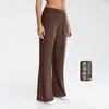 Pantalones Deportivos de Yoga para Mujer Athena Lulu, Capa de Aire Lavada a la Arena, Plisados Sueltos de Cintura Alta Rectos Largos para Fitness