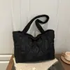Bolsa de Mão Casual 2025 Nova Outono e Inverno Tote Estudante Aula Trabalho Roupa Ombro Único Grande Capacidade Bolsa de Algodão