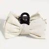 Pinza para el cabello de color sólido simple estilo coreano con lazo para recogidos, pinza de tiburón exquisita para el cabello, accesorio para el cabello versátil y elegante para mujeres