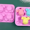 Castelo de Açúcar ponto 4 até rato de desenho animado molde de bolo lunar de silicone molde de bolo de silicone molde de sabão artesanal DIY