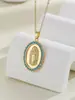 Collar para Mujer Cruz de Oriente Medio Transfronterizo Nuevo Estilo Producto de Origen Cobre Microincrustado Circonita Color Moda Joyería Lujo Ligero (Zircón de Color Aleatorio)