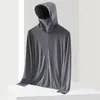 Chaqueta de verano con protección solar para hombre de exportación transfronteriza, abrigo fino y transpirable de seda helada, protección UV, pesca al aire libre, ropa para parejas