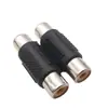 Conector Passante RCA Reto de Plástico Conector Lótus RCA Fêmea para Fêmea Linha Única Extensor AV de Cabo de Áudio Conector Passante Reto RCA