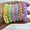 Creativo Nuevo Transparente Bicolor Cordón para Teléfono Banda para el Cabello Pulsera de Resorte de Plástico Estilo Coreano Cuerda para el Cabello Sin Costuras Elegante Adorno para la Cabeza