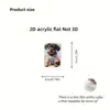 Protector de cable de datos acrílico 2D, previene la rotura, presenta diseños de animales de dibujos animados, cable de datos para teléfono Tipo-C, para ventas transfronterizas