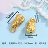 Prata Pura 999 Joias Acessórios DIY Peças Banhadas a Ouro Pingentes de Coração Charms Fio para Pulseira Charms Atacado