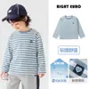 Camiseta de Manga Larga Rayada para Niños Camiseta Básica de Otoño Ropa Infantil Nuevas Camisetas de Otoño y Primavera