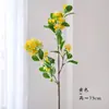 Flor de Osmanthus Artificial con 3 Ramas, Planta Verde Artificial Jazmín Nocturno, Flor Falsa Decoración DIY para Hogar Sala de Estar