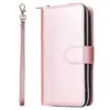 Funda de cuero con cremallera de nueve colores para iPhone 8 Plus, Xs/7G/6S, con ranura para tarjeta