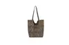 Bolso Cruzado de Hombro con Estampado de Leopardo de Doble Cara, Bolso de Compras Casual Estilo Perezoso, Gran Capacidad, Elegante Bolso Tote Europeo y Americano, Versátil