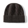 Chapéu de cashmere tricotado para homens e mulheres, jacquard espesso, outono e inverno, pais, idosos, chapéu quente, baotou, chapéu de pilha