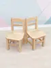 Escritorios y Sillas de Jardín de Infancia para Niños, Taburetes de Madera Maciza Pino Alcanfor Madera de Caucho, Sillas de Entrenamiento para Educación Temprana con Respaldo
