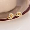 Pendientes de Cadena Geométrica Personalizados en Oro Rosa con Pasador de Plata de Ley 925 Pendientes de Moda Elegantes de Lujo Ligero Pendientes de Gama Alta para Mujer