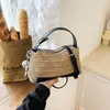 Bolso Tejido de Paja Estilo Vacacional Retro Artístico para Mujer 2026 Modelo Nuevo Bolso de Mano Tejido Diario Bolso Cruzado Versátil Bolso Dumpling