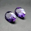 Yongjia Piedra Preciosa Rojo Púrpura Circonita Diamante Suelto Ovalado Cz Circonita Cúbica Joyería Incrustada con Circonita de Base Puntiaguda