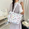 Bolsa de Lona Casual de Grande Capacidade 2026 Novo Estilo Versátil Feminina de Ombro Transversal para o Dia a Dia e Estudantes Universitários