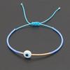 Ins Nicho Estilo Étnico Europeu e Americano Vidro Olhos Azuis da Sorte Miçangas Trançadas Miçangas de Arroz Miiyuki Pulseira Pequena para Mulheres