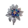 Nuevos Accesorios Cheongsam Estilo Clásico Broche de Zirconia Colorida para Mujer Sentido de Alta Gama Estilo Noble Corsage Pin Decorativo Regalo