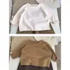 Nueva camisa de manga larga de algodón puro para niños y niñas - Camisa básica de color liso de alta calidad para primavera y otoño