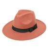 Fotografía Callejera Europea y Americana Imitación Lana Estilo Retro Británico Sombrero de Jazz para Hombres y Mujeres Sombrero de Ala Ancha Sombrero de Fieltro Parasol Versátil