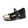 Sapatos Mary Jane Retrô 2025 Primavera Novo Estilo Estilo Francês Sapatos Pequenos de Couro para Mulheres Salto Grosso Salto Alto Sapatilhas Femininas