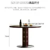 Mesa Redonda Berg con Patas Metálicas Vintage, Mesa de Comedor para Apartamento Pequeño, Estilo Nórdico Bauhaus, Mesa de Comedor para el Hogar de Madera Maciza con Cubierta de Piedra para Espacios Pequeños