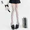 Calcetines de Punto de Terciopelo con Lunares Blancos y Negros Hasta la Rodilla para Fin de Temporada, Medias Sexys de Chica Caliente, Calcetines Largos de Tubo Medio 5144