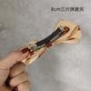Pinza Artística Vintage Dulce de Tela para Cabeza Trasera de Adulto, Pinza de Resorte con Puntos Caqui y Moño, Pinza para Cola de Caballo