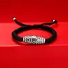 Pulseira de Prata Pura 999 com Contas Dzi de Nove Olhos para Homens, Pulseira de Contas da Sorte Trançada à Mão, Acessório Masculino Tendência de Nicho