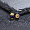 Prata 925 Banhada a Ouro Lápis Lazúli Diamante Pequena Conta Tambor Espaçador Acessório DIY Moda Estilo Simples Conta Espaçadora Lápis Lazúli