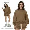 Sudadera de forro polar con cuello semi-alto para mujer, colores macarrón, moda callejera americana, conjunto de chica popular, Isla Cai Xiang