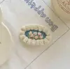 Pasador de cereza tejido a mano de lana personalizado, clip lateral de flor coreana tejido a mano, joyería para mujer, accesorios para el cabello, venta al por mayor, envío gratis