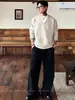 Suéter Falso de Dos Piezas con Cuello en V Profundo "Estilo Old Money" de Fábrica para Hombre en Otoño e Invierno, Tendencia de Suéter de Punto de Gama Alta y Relajado
