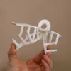 Grampo de Cabelo Pinça de Tubarão em Silicone Macio Transfronteiriço com Toque de Luxo, Pinça de Garra Grande com Laço, Acessório de Cabelo Macio Anti-Colisão