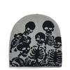 23 chapéu de malha de halloween engraçado de halloween de halloween de caveira dia dos mortos personalidade criativa chapéu jacquard chapéu frio