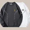 Moletom pesado de 300g com gola redonda, novo produto de outono, corte solto, espessado, gola alta, pulôver de manga longa, camisa básica casual e versátil