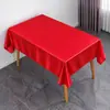 Suministro directo de fábrica mantel de tela de sección rectangular brillante de color sólido para escena de banquetes de hotel de alta gama, boda, mantel de satén