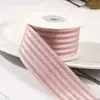 Cinta de Poliéster Rayada Lazo DIY Flor Material de Empaque Cinta para Caja de Regalo de Horneado Cinta Decorativa para Sombrero