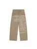 Calça de Pierna Larga Jeans com Estampa de Letras Americano Quente Europeu e Americano Cross-Border Hip-Hop Calças Largas Femininas Figura em Pera Calças Largas Tendência