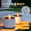 Lámpara de Vela Electrónica Solar para el Hogar Decoración de Boda al Aire Libre Luz Nocturna Puesto Lámpara Solar para Patio Larga Duración de la Batería