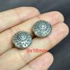 Cuentas espaciadoras antiguas de plata de Shanxi, estilo retro, cuentas de barril de plata cepillada, varios estilos, accesorios de juego literario DIY de plata Panax notoginseng