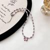 Collar de Cuentas de Piedra Natural Dopamina para Mujer 2025 Nuevo Lujo Ligero de Alta Gama Nicho Cadena Clavícula Gargantilla Accesorios
