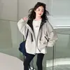 Chaqueta con Capucha para Niñas Primavera y Otoño Estilo Nuevo Cortavientos Personalizado para Niños Top para Niñas Estilo Coreano Moda de Otoño para Niñas Mayores
