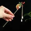 Pasador de Estilo Antiguo con Borlas, Pasador de Alto Nivel Estilo Chino Nuevo para Peinados Recogidos, Accesorios para el Cabello para Novias y Puestos en Zonas Turísticas