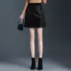 Saia de Lantejoulas para Mulheres Outono 2026 Novo Estilo Coreano Cintura Alta Emagrecedora Bodycon Evasê Curta com Detalhes Pesados Brilhantes