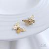 Colgante de Mariposa y Libélula Tridimensional con Circonita Inlay Color-Preservante Chapado en Oro de 14K Accesorios para Pendientes Hechos a Mano DIY
